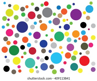 Abstract colorful circles style