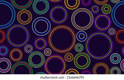 Abstract colorful circles texture background seamless pattern on vector illustration.