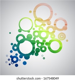 Abstract colorful circles vector