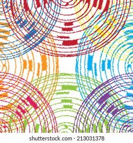 Abstract Colorful Circles Vector Background.