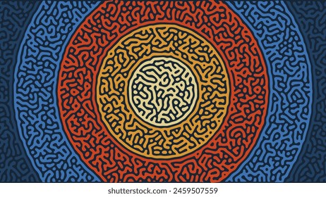 Abstract Colorful Circular Background Pattern for Wallpaper with Copyspace