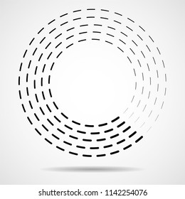 Abstract colorful circular halftone logo. Vector design element