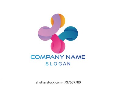 abstract colorful circular logo