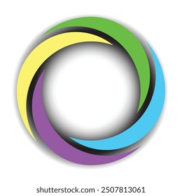 The abstract colorful circular logo design.