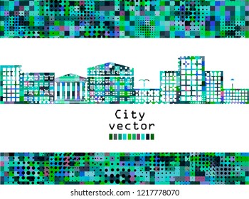 Abstract colorful city