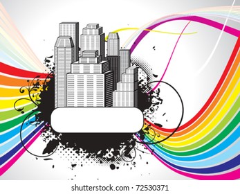abstract colorful city background vector illustration