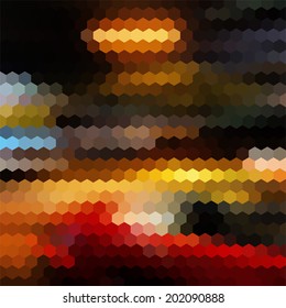 Abstract colorful city geometric hexagon background vector design