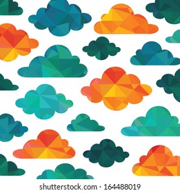 Abstract colorful clouds background