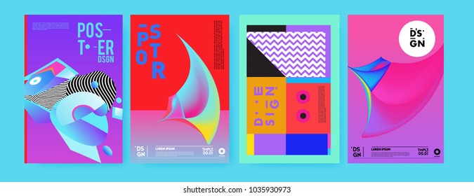 Abstract Colorful Collage Poster Design Template Stock Vector (Royalty ...