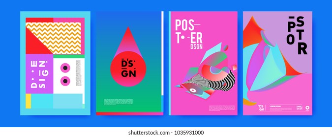 Abstract Colorful Collage Poster Design Template Stock Vector (Royalty ...