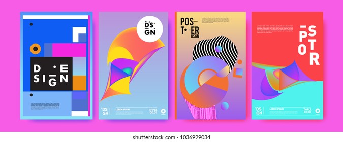 Abstract Colorful Collage Poster Design Template Stock Vector (Royalty ...