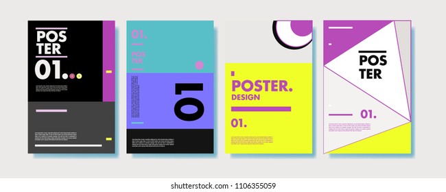 
Abstract colorful collage poster design template. Cool geometric and retro cover design. Blue, yellow, red, orange, pink and green background. Vector banner poster template in Eps10.
