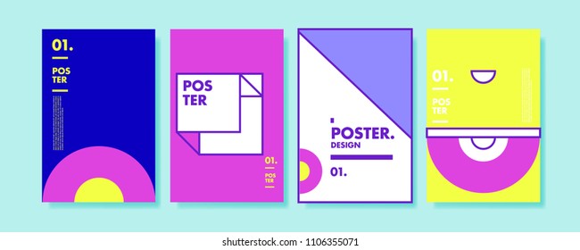 
Abstract colorful collage poster design template. Cool geometric and retro cover design. Blue, yellow, red, orange, pink and green background. Vector banner poster template in Eps10.
