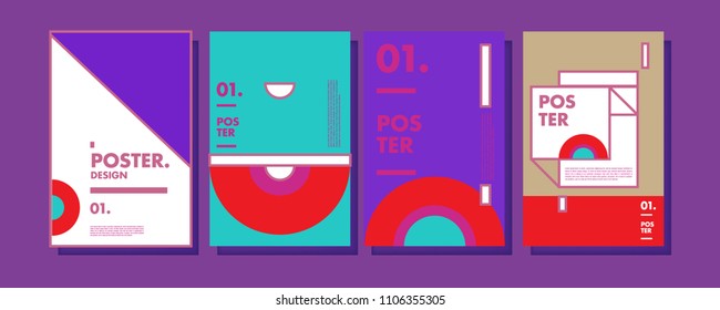 
Abstract colorful collage poster design template. Cool geometric and retro cover design. Blue, yellow, red, orange, pink and green background. Vector banner poster template in Eps10.
