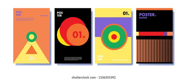
Abstract colorful collage poster design template. Cool geometric and retro cover design. Blue, yellow, red, orange, pink and green background. Vector banner poster template in Eps10.

