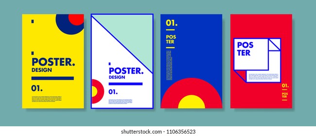 
Abstract colorful collage poster design template. Cool geometric and retro cover design. Blue, yellow, red, orange, pink and green background. Vector banner poster template in Eps10.
