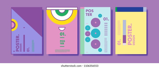 
Abstract colorful collage poster design template. Cool geometric and retro cover design. Blue, yellow, red, orange, pink and green background. Vector banner poster template in Eps10.
