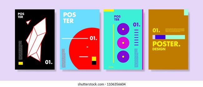 
Abstract colorful collage poster design template. Cool geometric and retro cover design. Blue, yellow, red, orange, pink and green background. Vector banner poster template in Eps10.
