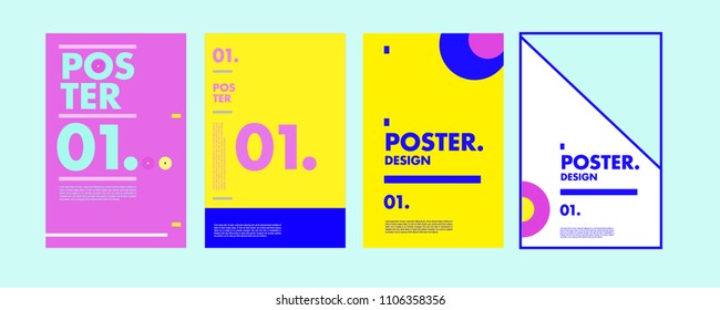 
Abstract colorful collage poster design template. Cool geometric and retro cover design. Blue, yellow, red, orange, pink and green background. Vector banner poster template in Eps10.
