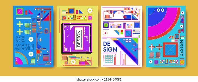 Abstract Colorful Collage Poster Design Template Stock Vector (Royalty ...