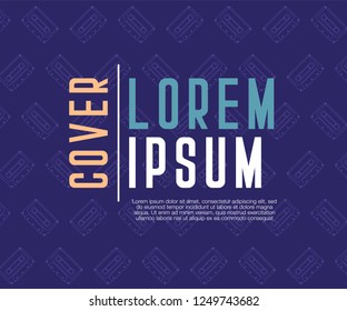 Abstract colorful collage poster design template. Cool geometric and retro cover design