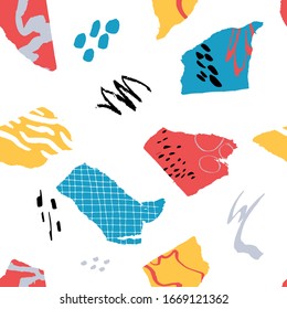 Collage abstracto de fondo transparente Planta dibujada a mano para diseño de tarjetas, volantes e invitaciones. Ilustración vectorial.