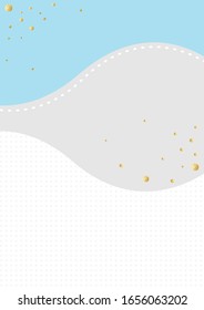 Abstract colorful color blue and grey tone with curve shape and gold glitter card graphic design vector EPS10 illustration.