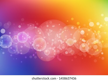 Abstract colorful color blurred background with bokeh and glitter. Vector illustration 
