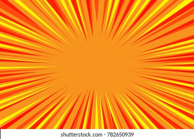 Abstract colorful comic radial speed line background, cartoon background