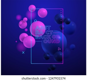 Abstract colorful composition with geometric elements