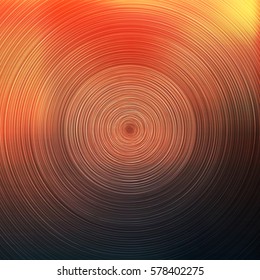 Abstract Colorful Concentric Circles Pattern on Blurred Background, Vector Design
