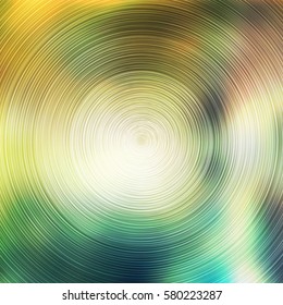 Abstract Colorful Concentric Circles Pattern on Blurred Background, Vector Design