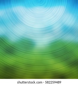 Abstract Colorful Concentric Circles Pattern on Blurred Background, Vector Design