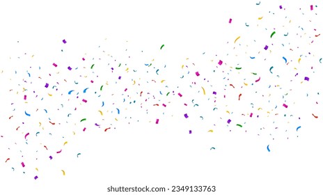 Abstract colorful confetti on transparent background. Falling colorful confetti celebration element background. Vector illustration