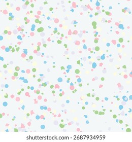 Abstract colorful confetti pattern scattered on seamless texture for festive celebrations
