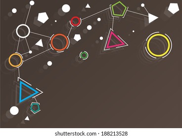 Abstract colorful connection - modern background. Vector 