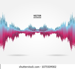 Abstract. colorful consisting of lines. sound wave dynamic concept. white background .Vector 