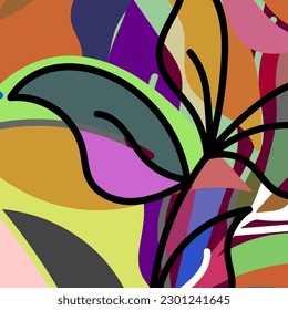 abstract colorful contemporary beauty floral background pattern design. flower and summer theme