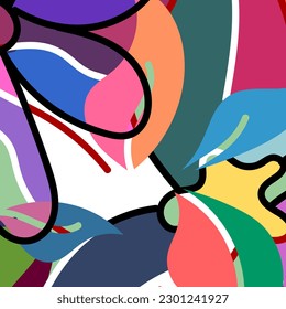abstract colorful contemporary beauty floral background pattern design. flower style and summer theme