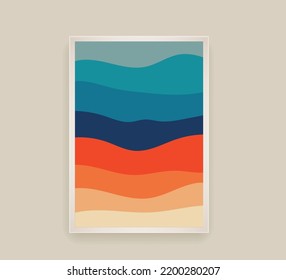 Abstract Colorful Contemporary  Wall Art Wall Decoration Print Art Flat Design Vector