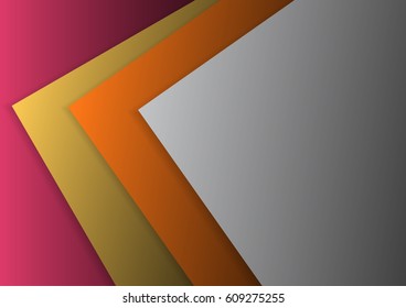 Abstract colorful corner with blank background