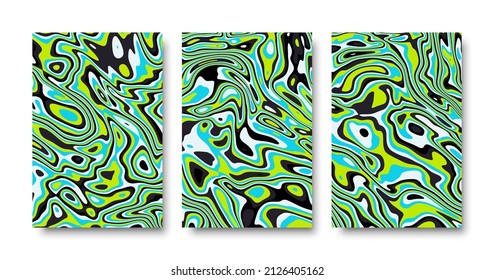 Abstract colorful cover background set 