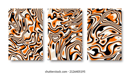 Abstract colorful cover background set 