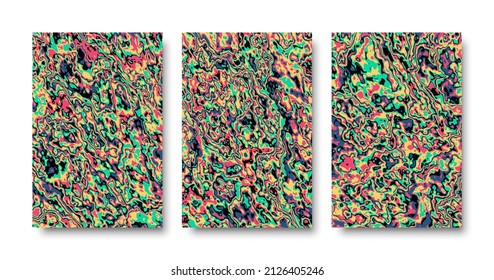 Abstract colorful cover background set 