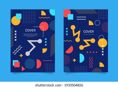 Abstract colorful cover collection concept. - Vector.