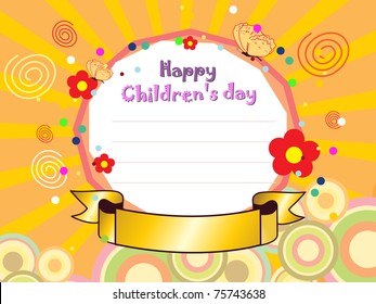abstract colorful creative artwork background for children's day celebration