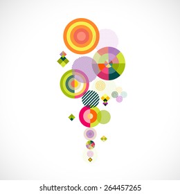 Abstract colorful and creative circle template, vector illustration