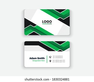 Abstract and Colorful Creative Clean Business Card Template. Flat Design Vector Illustration. Stationery Design