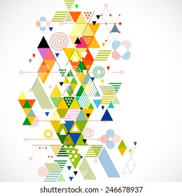 Abstract colorful and creative geometric template, vector illustration