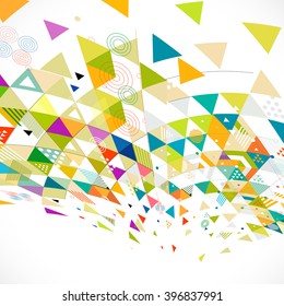 Abstract colorful and creative mix geometric background, vector illustration